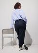 Jean taille haute coupe Barrel, Bleu, Model image number 1