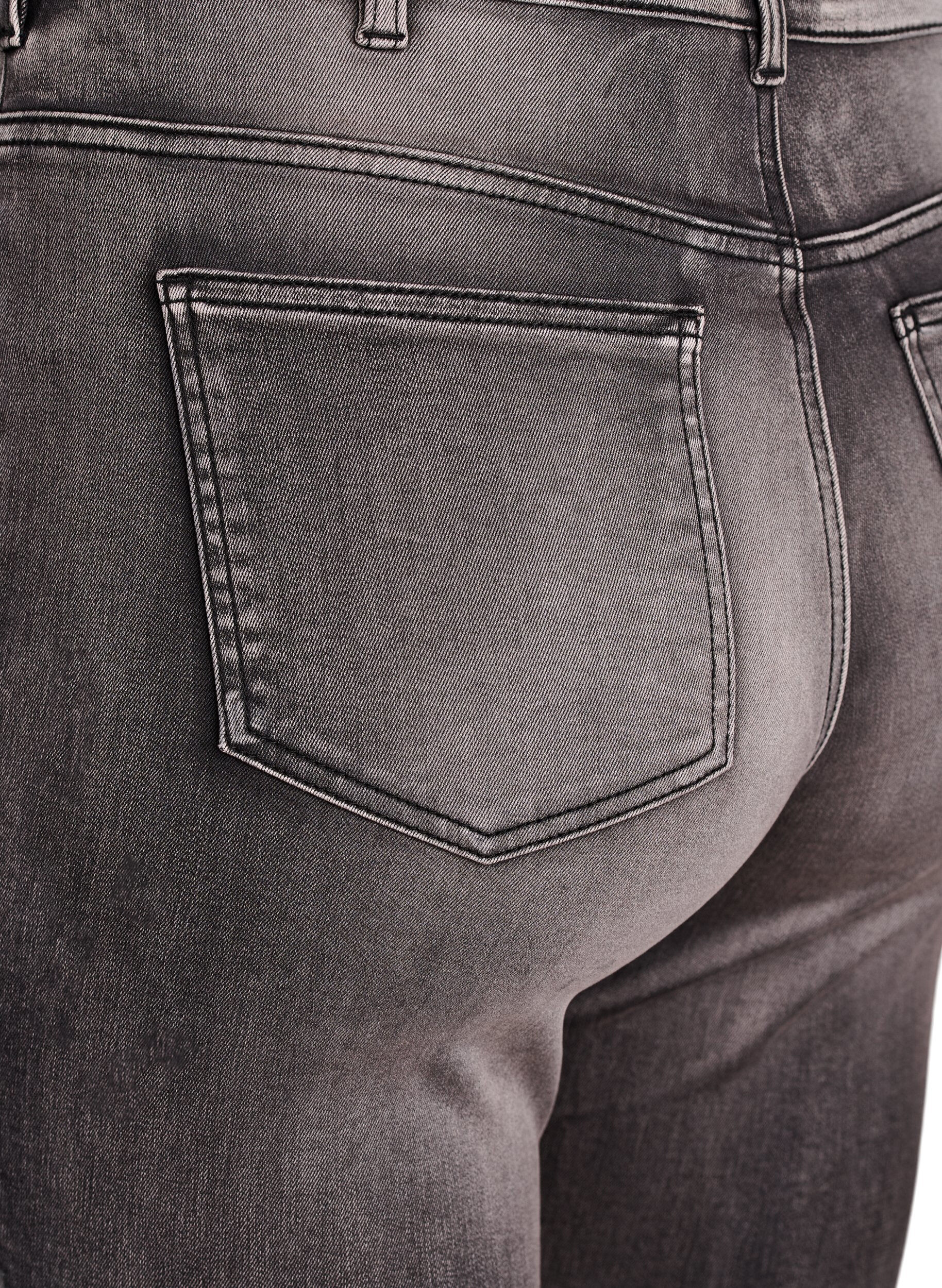 Zizzi Jean Amy super slim &agrave; taille haute, Gris anthracite, Packshot image number 3