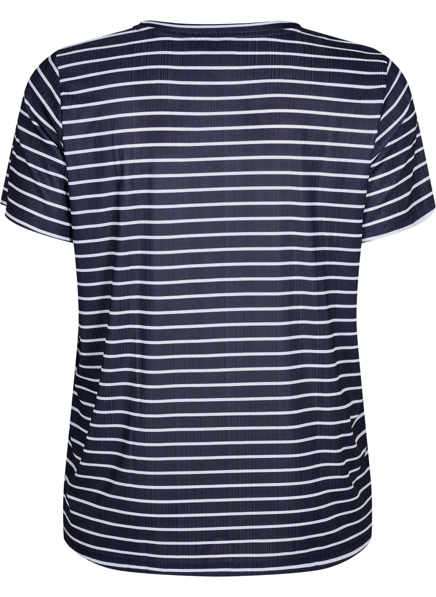 Zizzi FLASH &ndash; T-Shirt mit Streifen, Night S. W. Stripe, Packshot image number 1