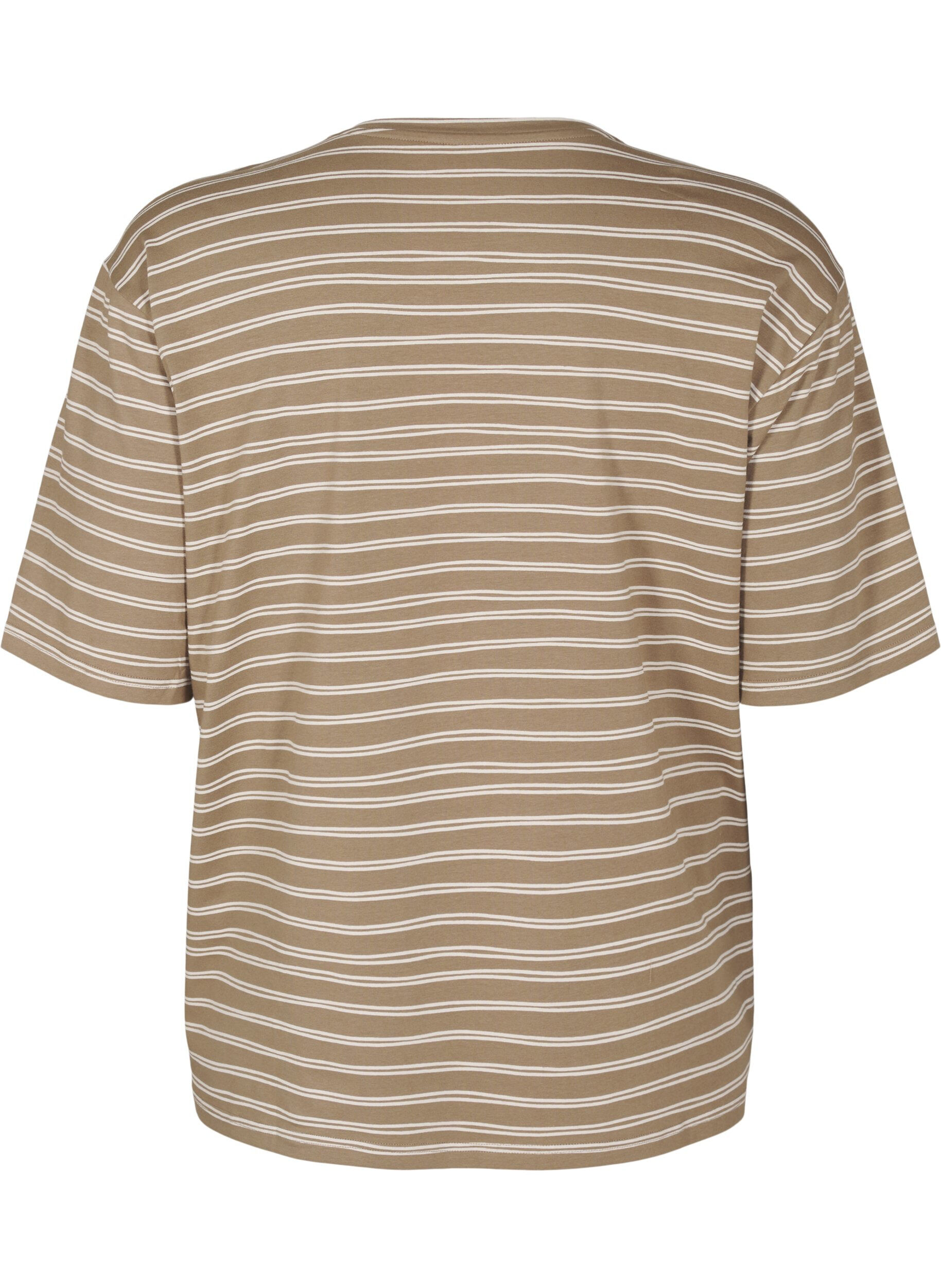 Zizzi T-shirt ray&eacute;, Marron, Packshot image number 1