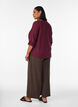 Pantalon large en lin et viscose, Marron, Model image number 1