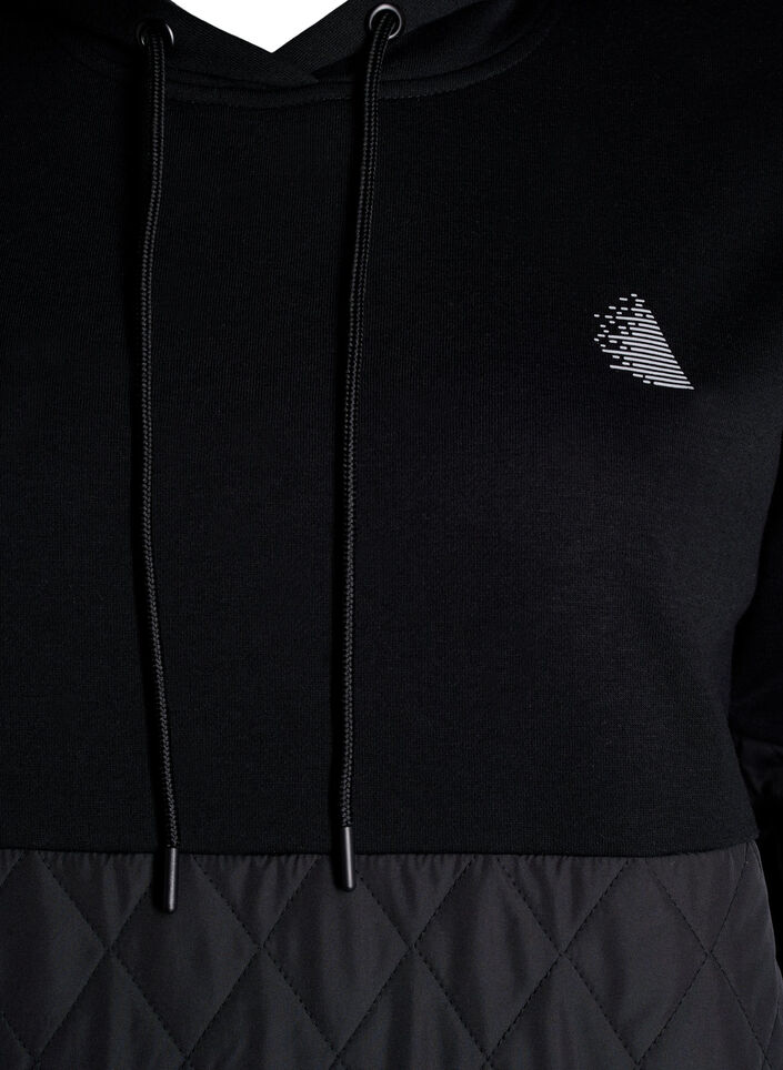 Sweat à capuche rembourré, Black, Packshot image number 2