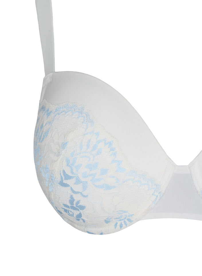 Soutien-gorge à armatures avec dentelle , Tofu w. blue, Packshot image number 2