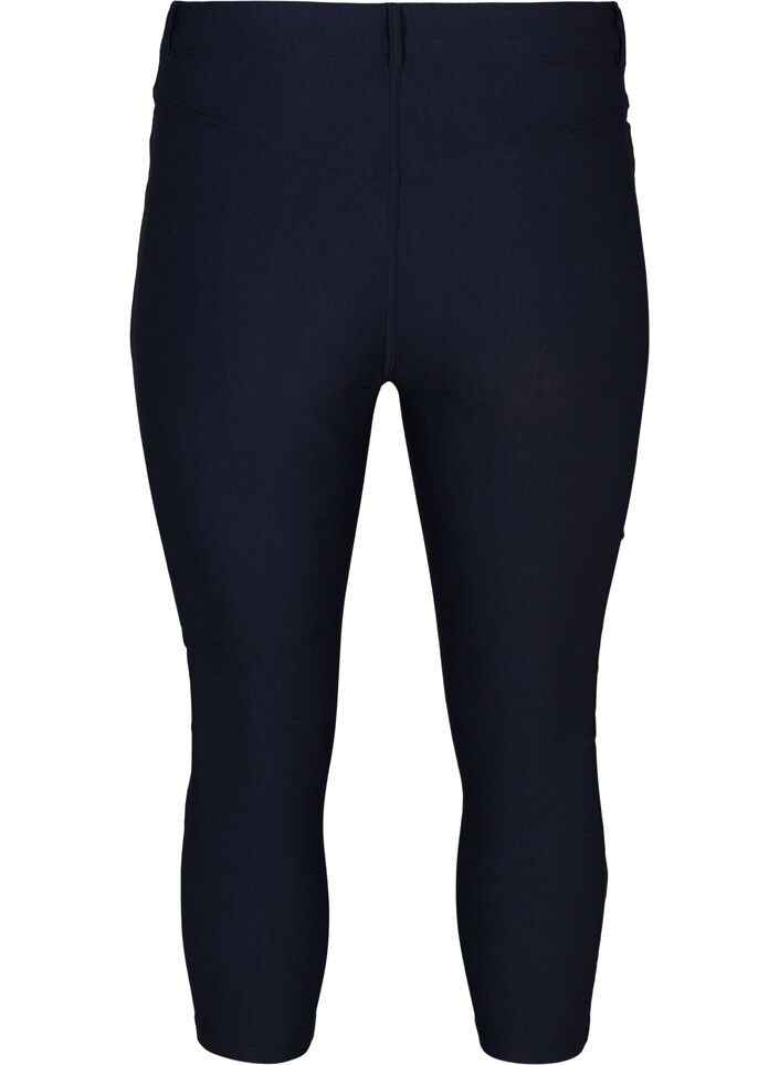 Pantalon capri pr&egrave;s du corps en m&eacute;lange de viscose, Bleu, Packshot image number 1