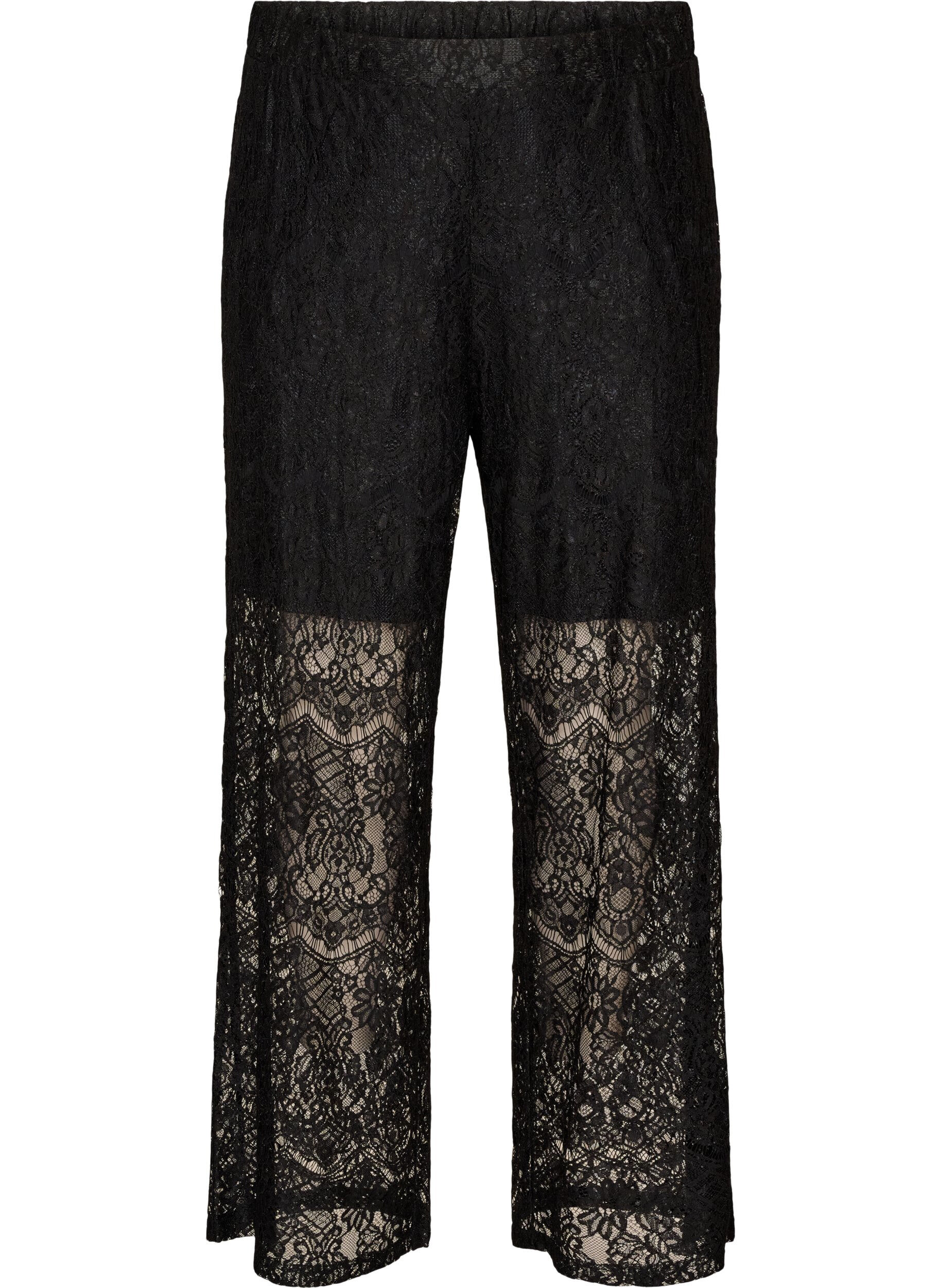 Spitzenhose mit geradem Bein und Innenhose