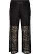 Pantalon droit en dentelle avec short int&eacute;rieur, Noir, Packshot image number 0