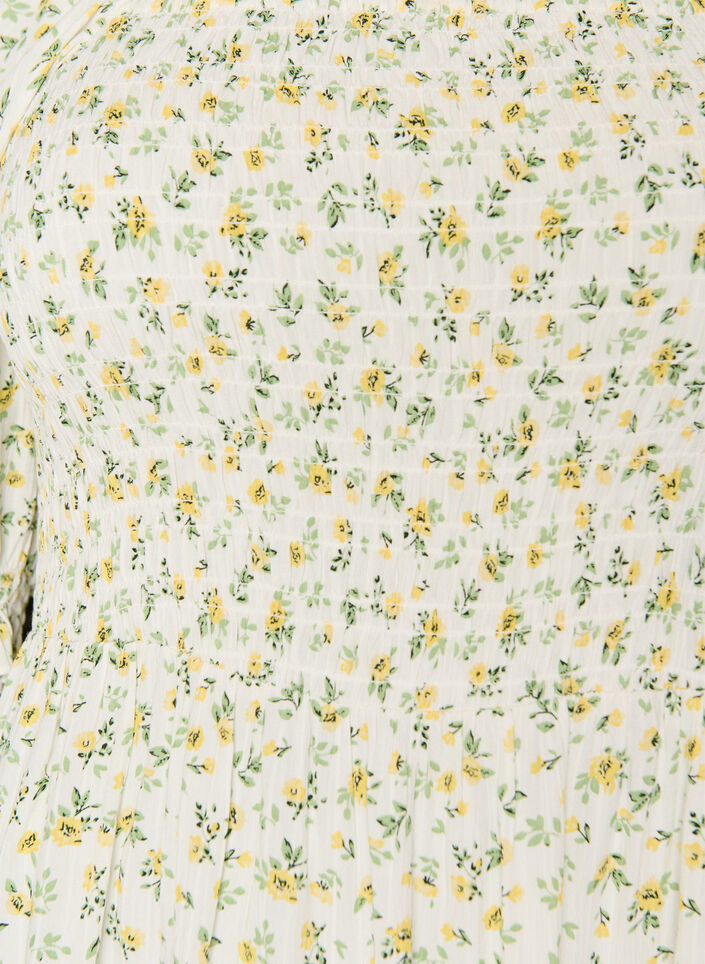 Robe d'&eacute;t&eacute; florale en viscose, Blanc, Packshot image number 2
