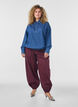 Bluse aus Denim mit Balloon-Fit, Blau, Model image number 1
