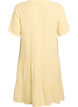 Robe courte &eacute;vas&eacute;e en mousseline de coton, Jaune clair, Packshot image number 1