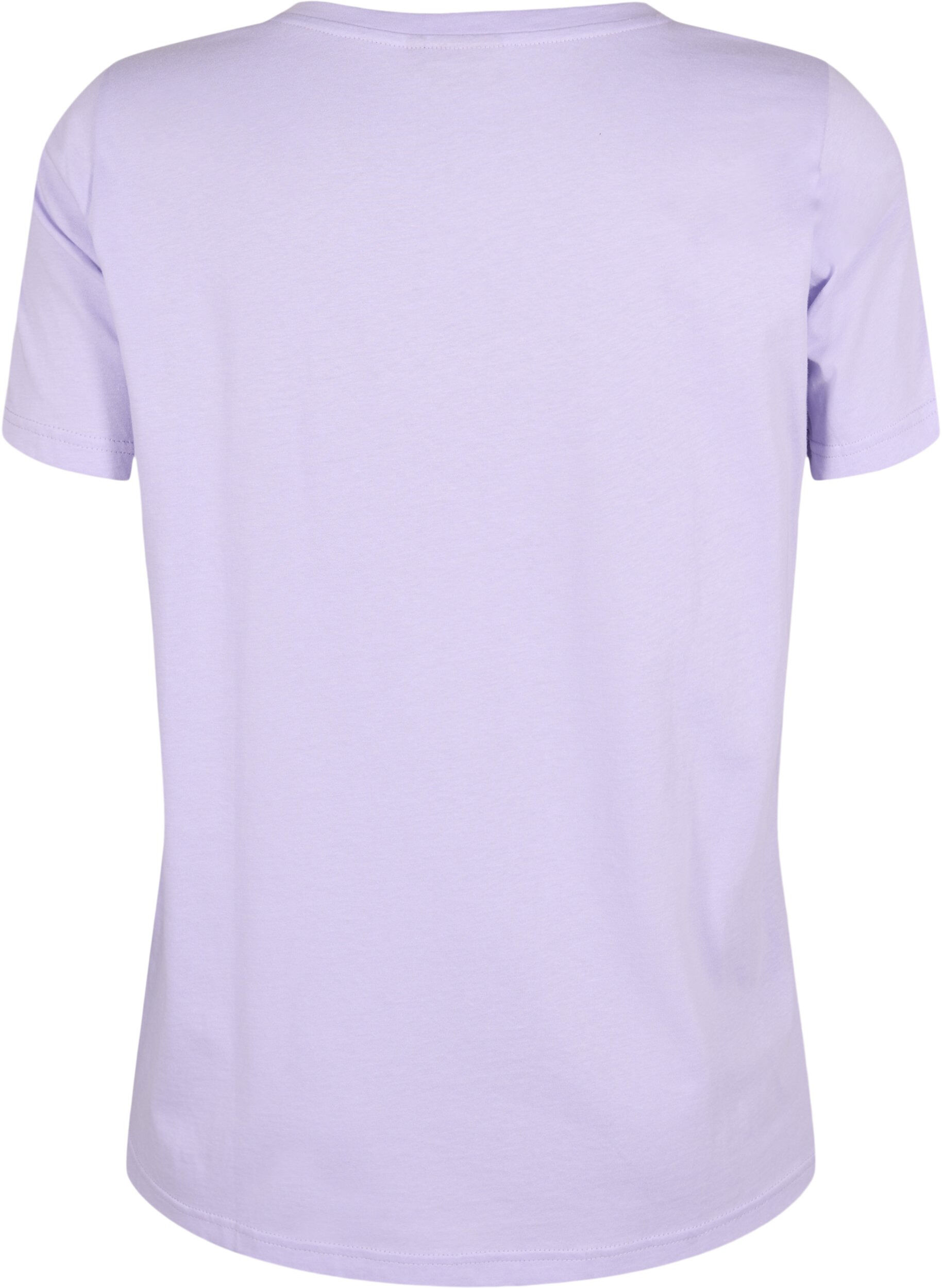 Zizzi T-shirt en coton avec imprim&eacute;, Lavender ARIZONA, Packshot image number 1