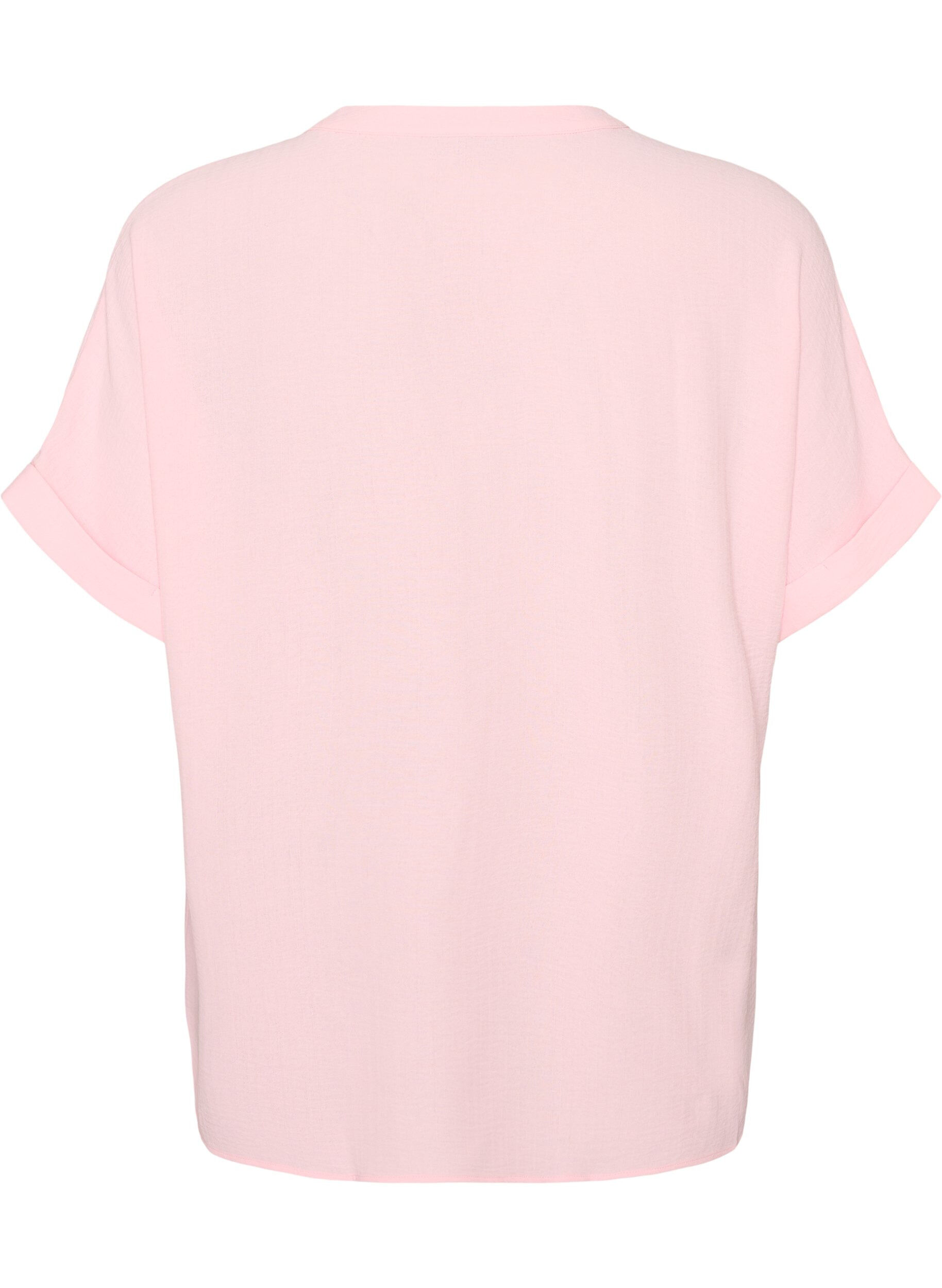 ZizziLockere Bluse mit kurzen &Auml;rmeln, Rot, Packshot image number 1