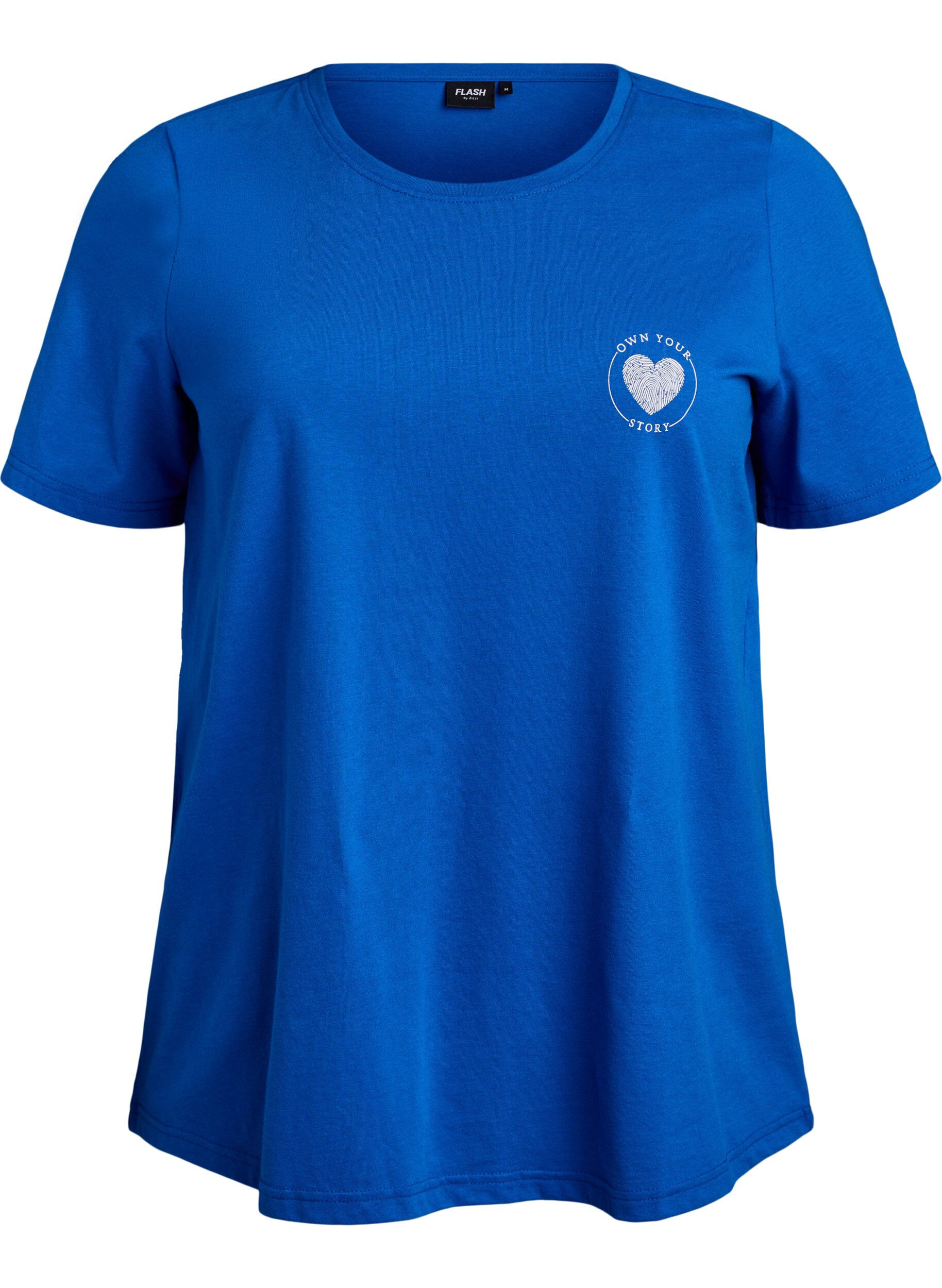 Zizzi FLASH - T-Shirt mit Print, Blau, Packshot image number 0