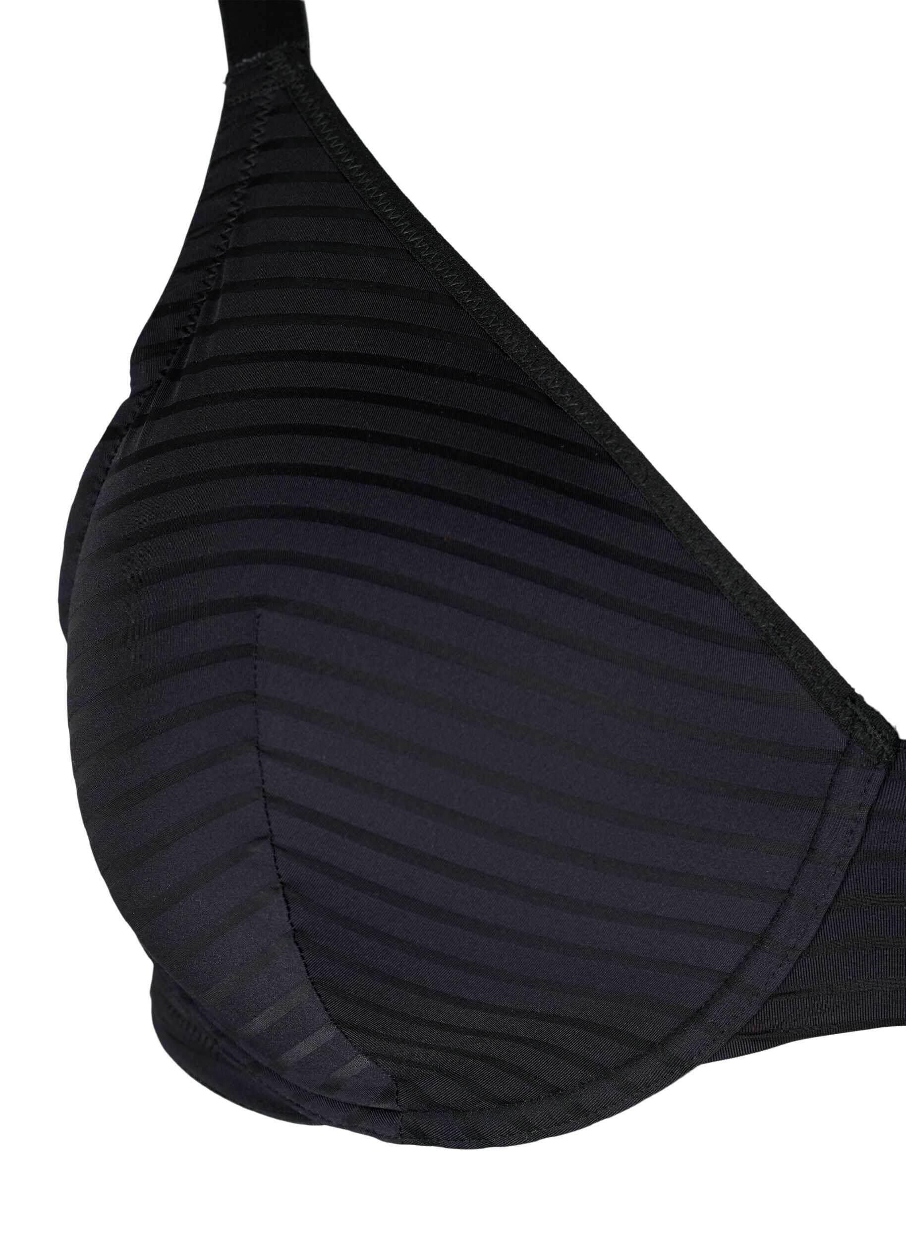 Zizzi Soutien-gorge moul&eacute; avec maille ray&eacute;e, Black, Packshot image number 2