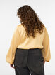 Blouse avec col de chemise et col en V, Jaune clair, Model image number 2