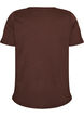 T-shirt col V, Marron, Packshot image number 1