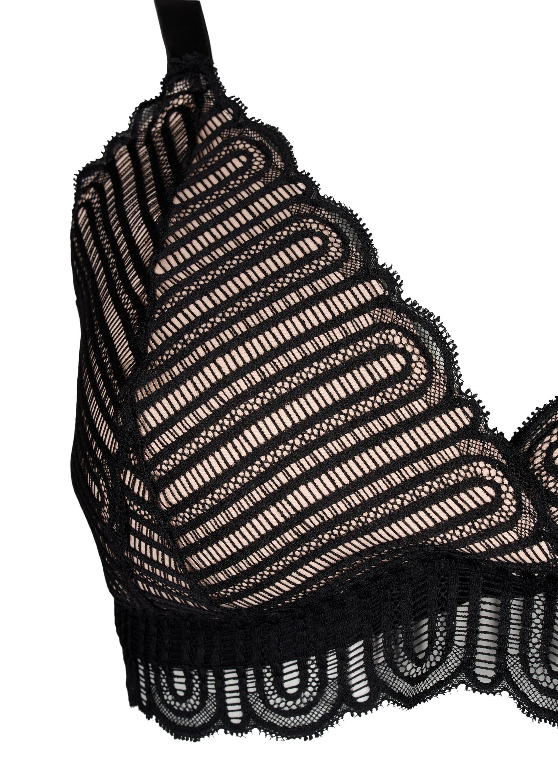 Zizzi Bralette mit Spitze und weicher Polsterung, Schwarz, Packshot image number 2