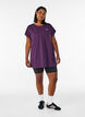 T-shirt long de sport, Violet, Model image number 1