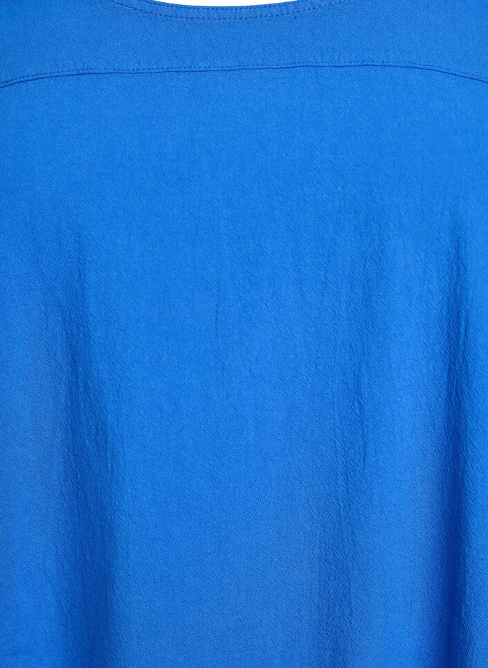 Baumwollkleid mit kurzen &Auml;rmeln, Blau, Packshot image number 2