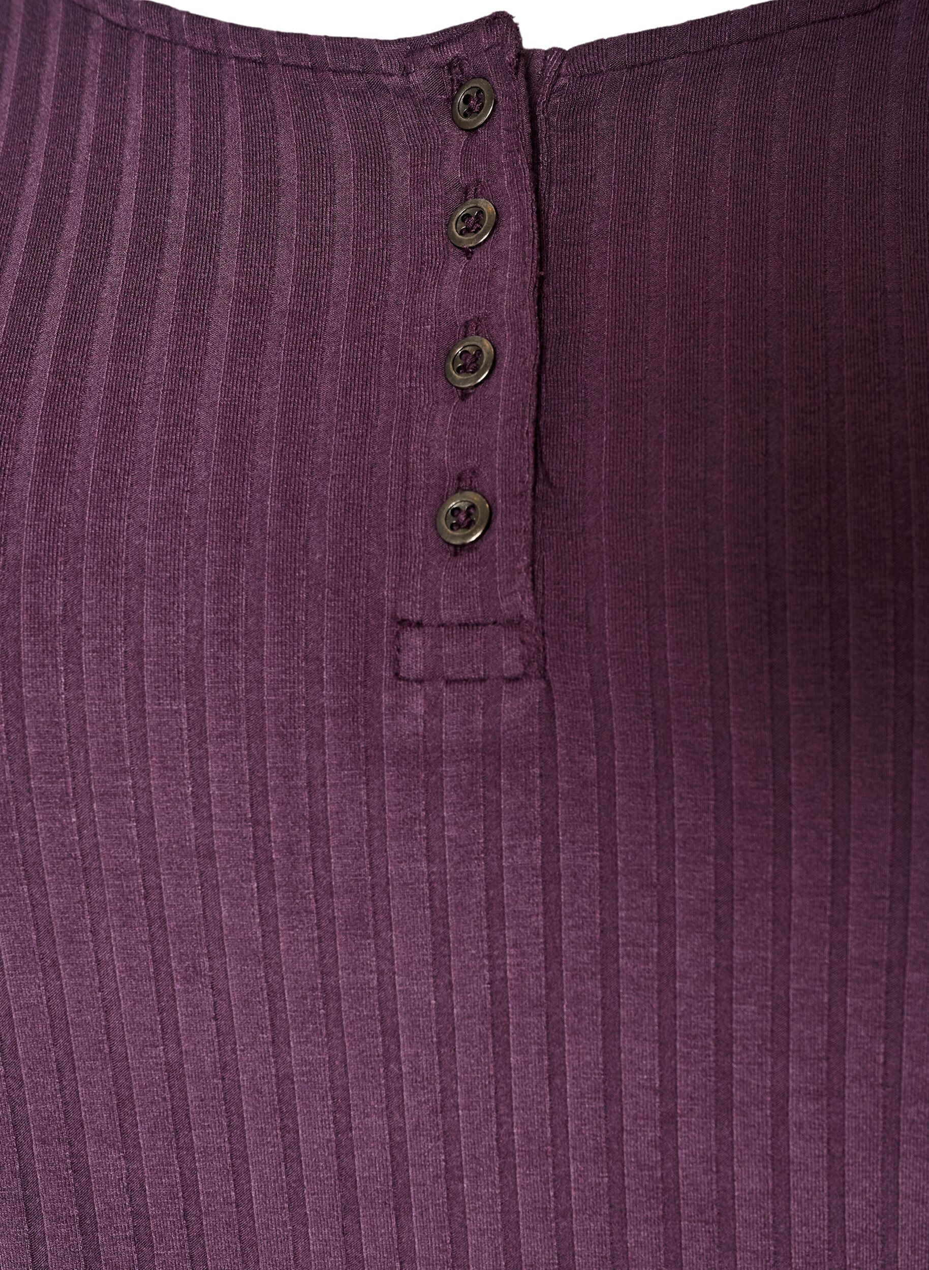ZizziChemise de nuit en jersey de viscose &agrave; texture c&ocirc;tel&eacute;e, Violet, Packshot image number 2