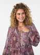 Robe midi &agrave; imprim&eacute; cachemire et taille &eacute;lastique, Violet, Model image number 2