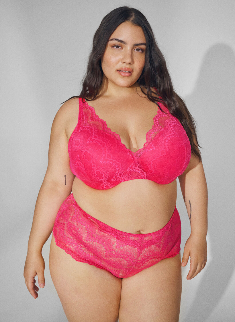 Culottes hipster 2-pack en qualité de dentelle, Love Potion/Black, Image image number 0