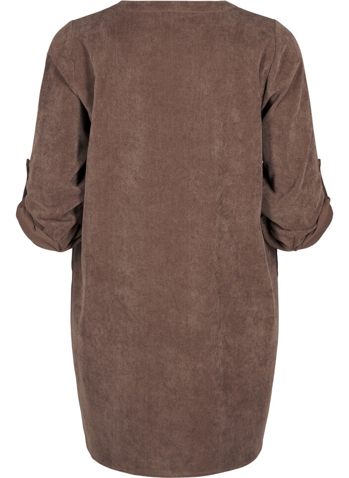 Robe en velours avec détail de fermeture éclair, Chocolate Martini, Packshot image number 1