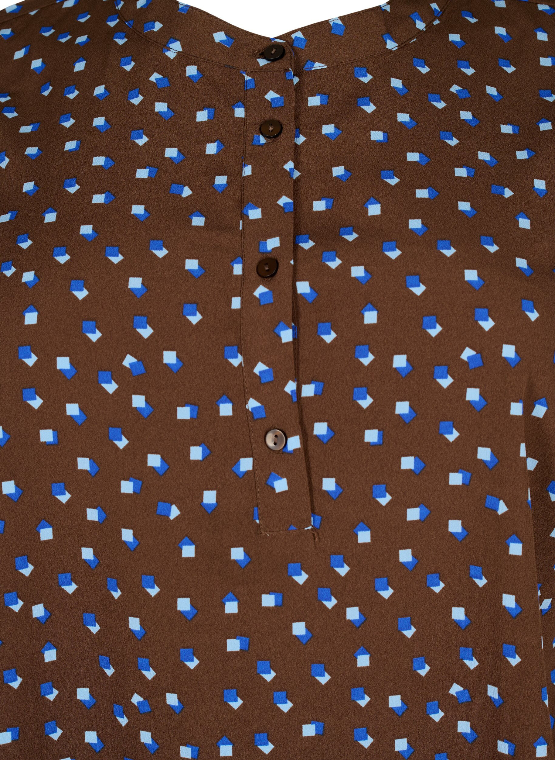 Zizzi FLASH - Bedruckte Tunika mit langen &Auml;rmeln, Chicory Coffee AOP, Packshot image number 2