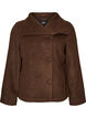Kurze Jacke mit asymmetrischer Knopfleiste, Braun, Packshot image number 0