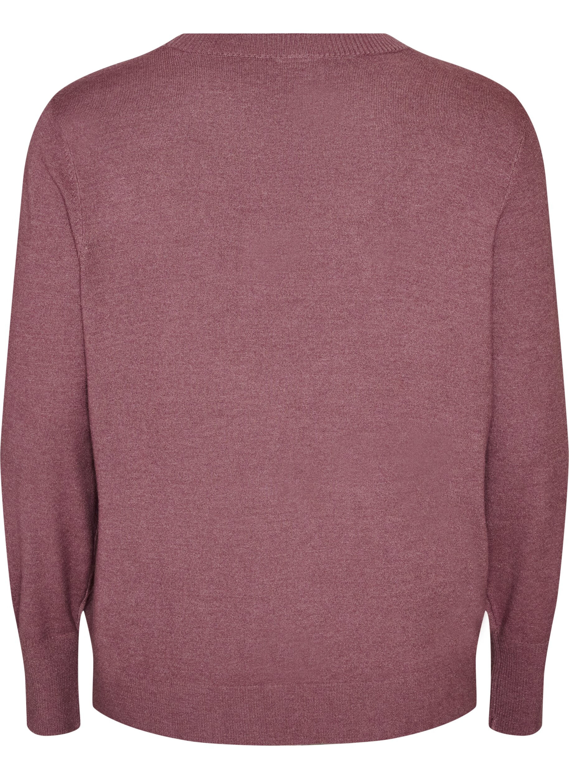 ZizziBlouse en maille avec un col rond, Rose, Packshot image number 1