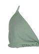 Soutien-gorge de bikini triangulaire avec structure en crêpe, Vert clair, Packshot image number 2