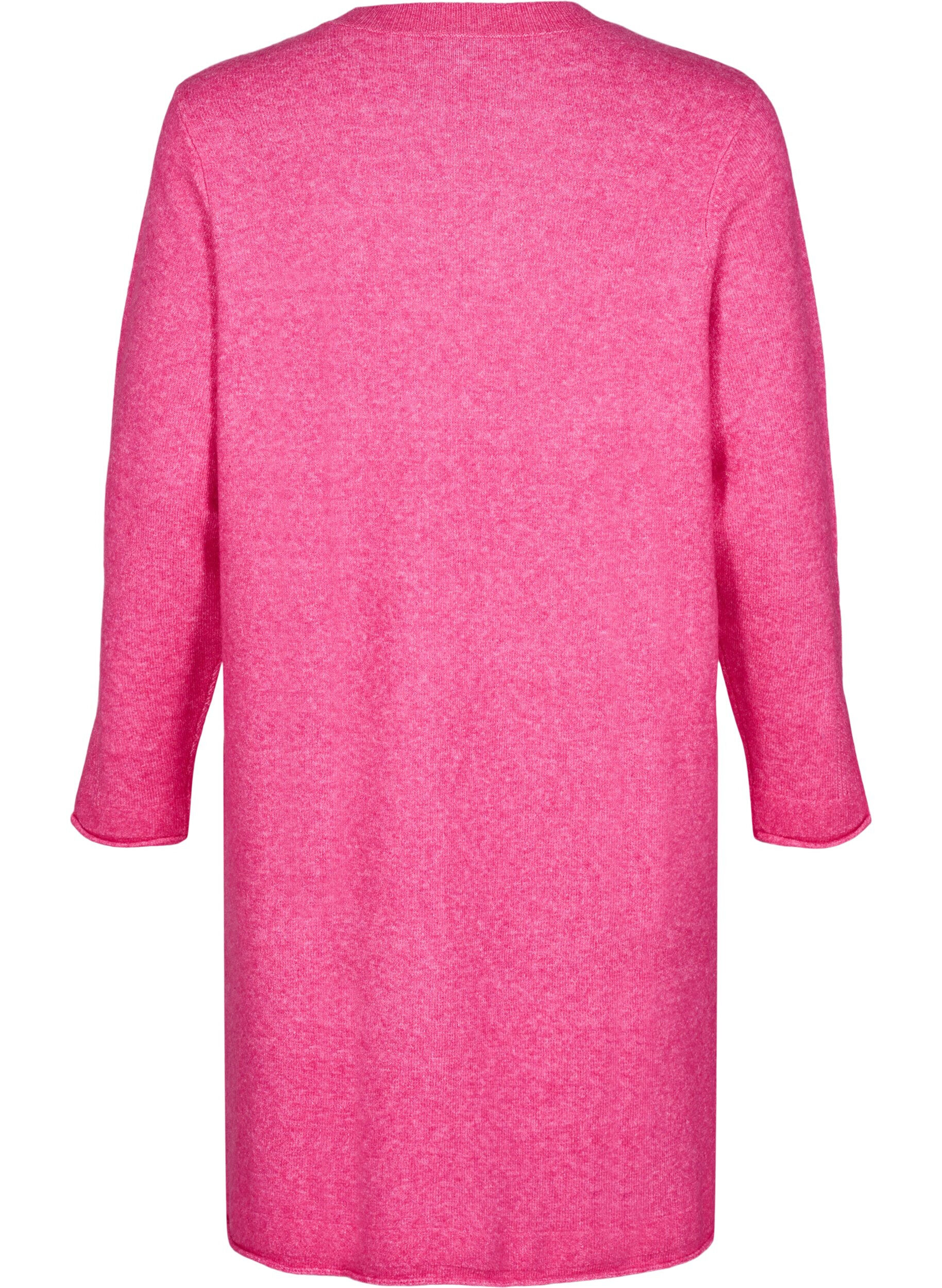 Zizzi Strickkleid mit Schlitzen, Raspberry Rose Mel., Packshot image number 1