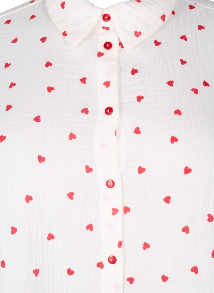  Hemdbluse mit 3/4-Ärmeln, Weiß, Packshot image number 2