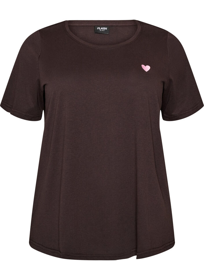 T-shirt imprim&eacute;, Marron, Packshot image number 0