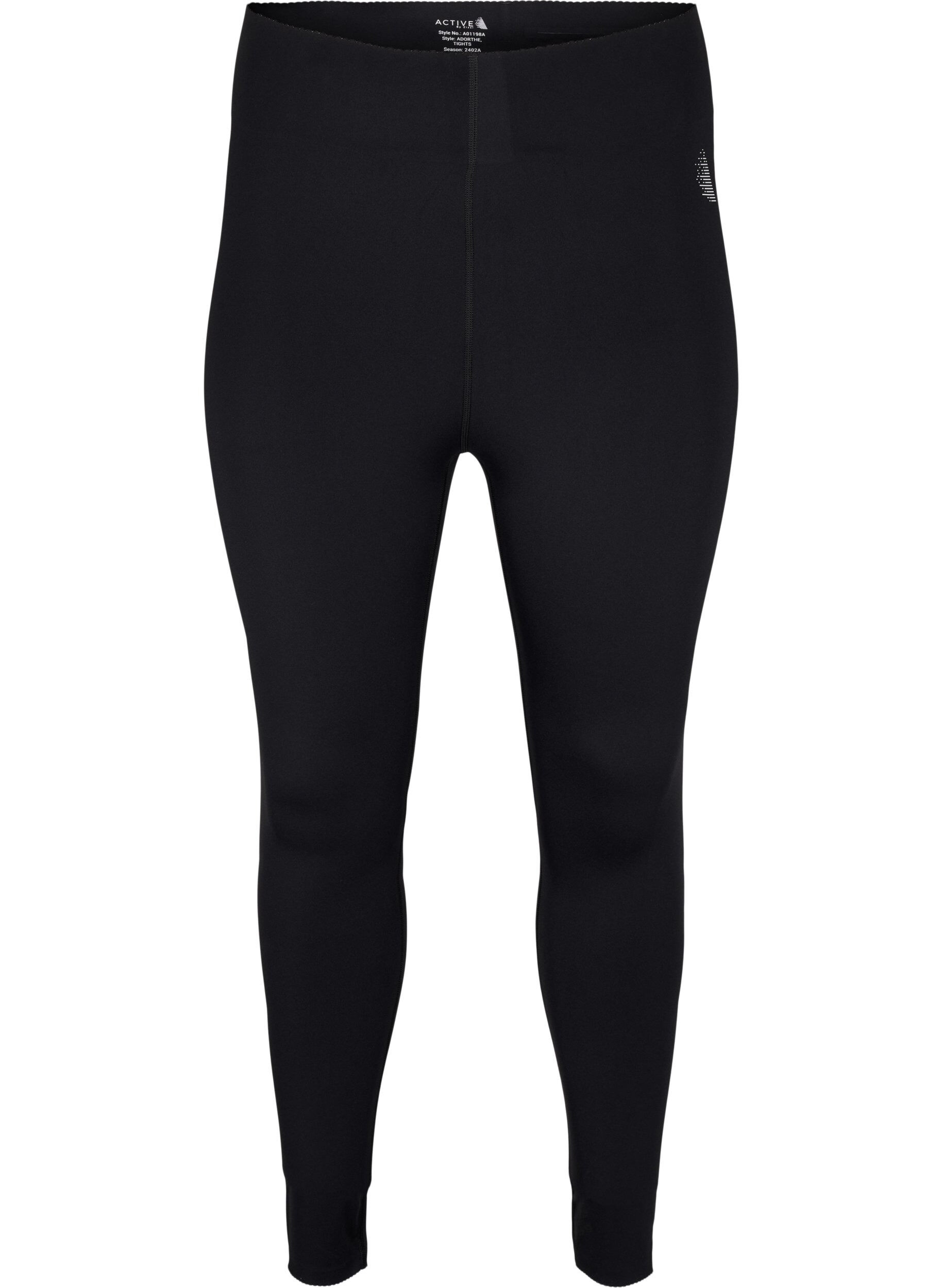 Zizzi Gek&uuml;rzte Trainingsstrumpfhose mit Tasche, Schwarz, Packshot image number 0