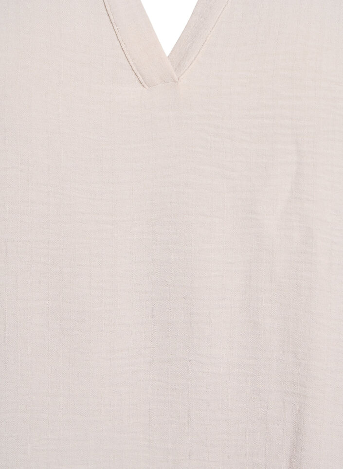 Chemisier ample à manches courtes, Beige, Packshot image number 2