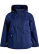 Kurze Fr&uuml;hlingsjacke mit abnehmbarer Kapuze, Blau, Packshot image number 0
