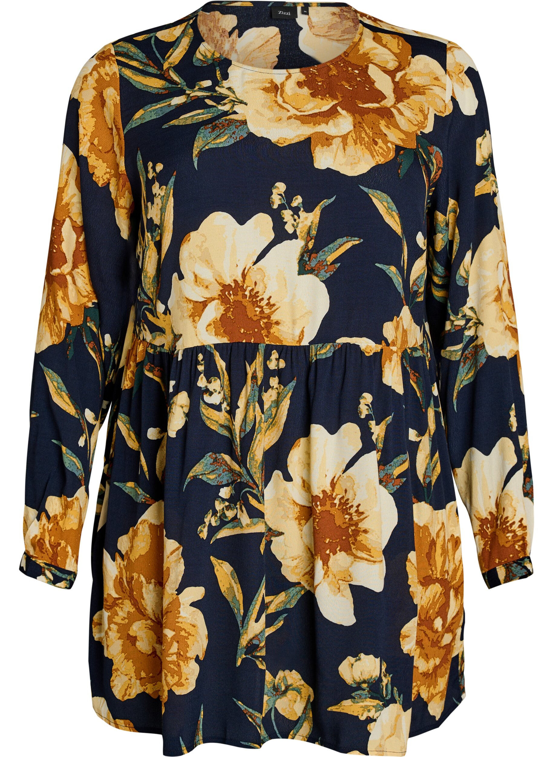 Zizzi Tunique &agrave; manches longues avec couture, Bleu, Packshot image number 0