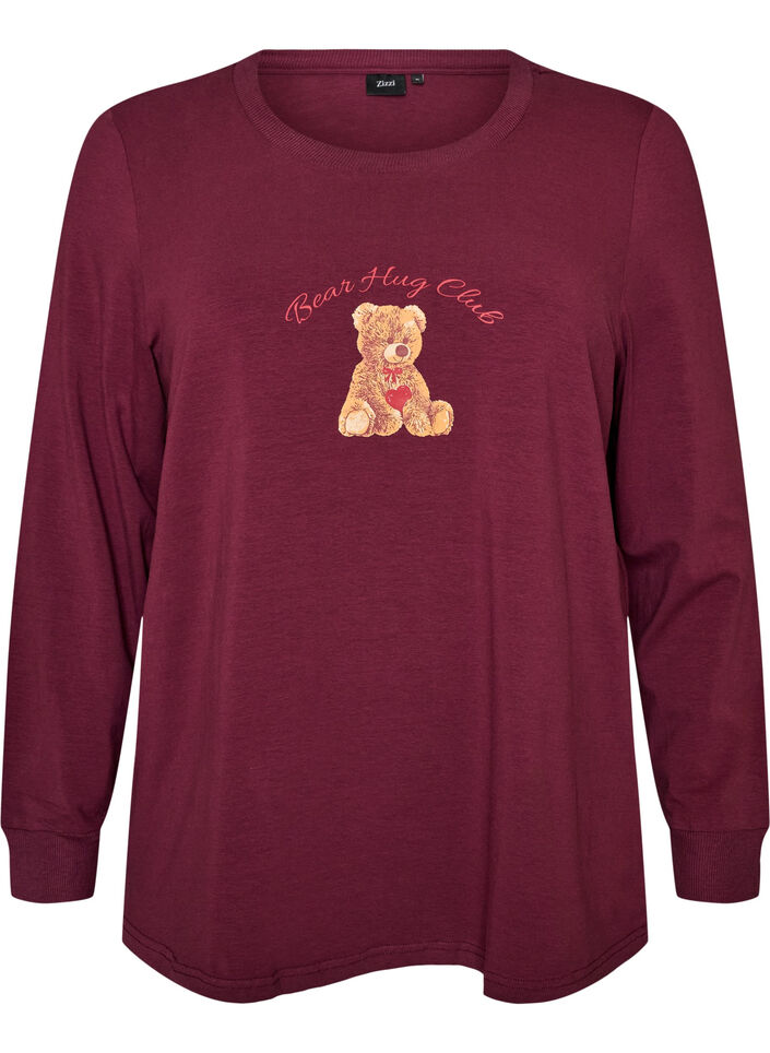 Nachtbluse mit Print, 2421, Packshot image number 0