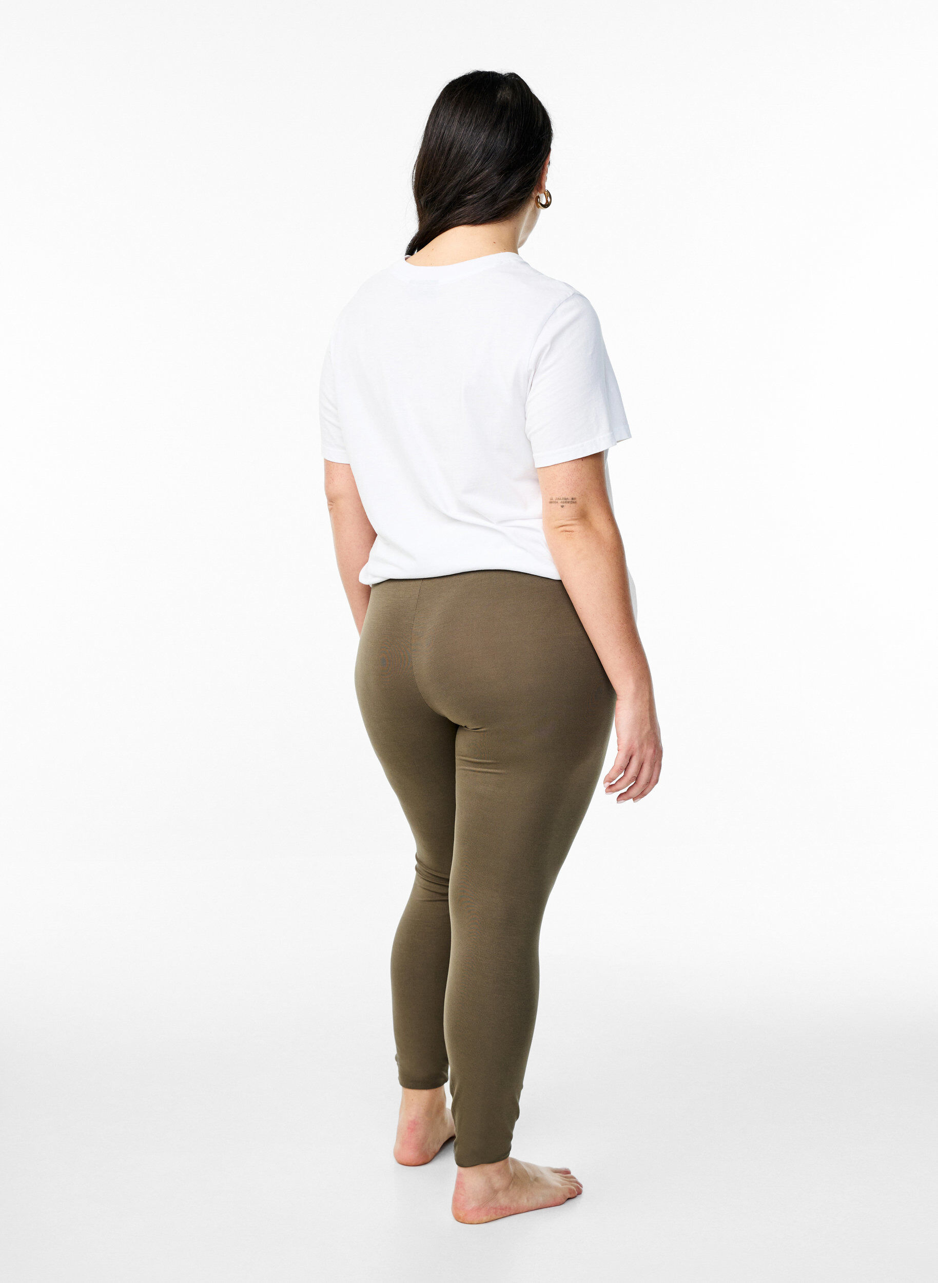 ZizziBasic Leggings aus Viskose, Gr&uuml;n, Model image number 2
