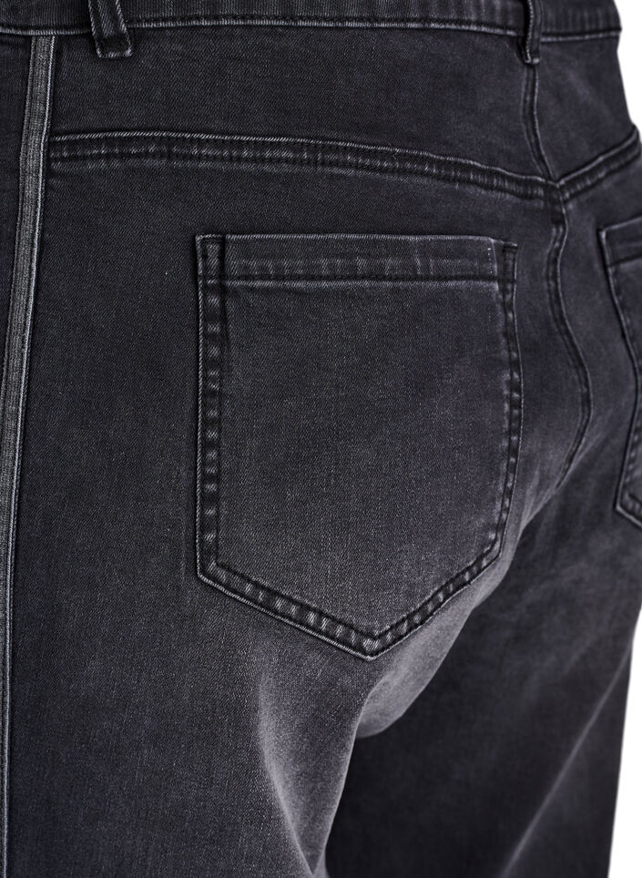 Jeans in weiter Passform mit vertikalen Denimdetails, Grau, Packshot image number 3