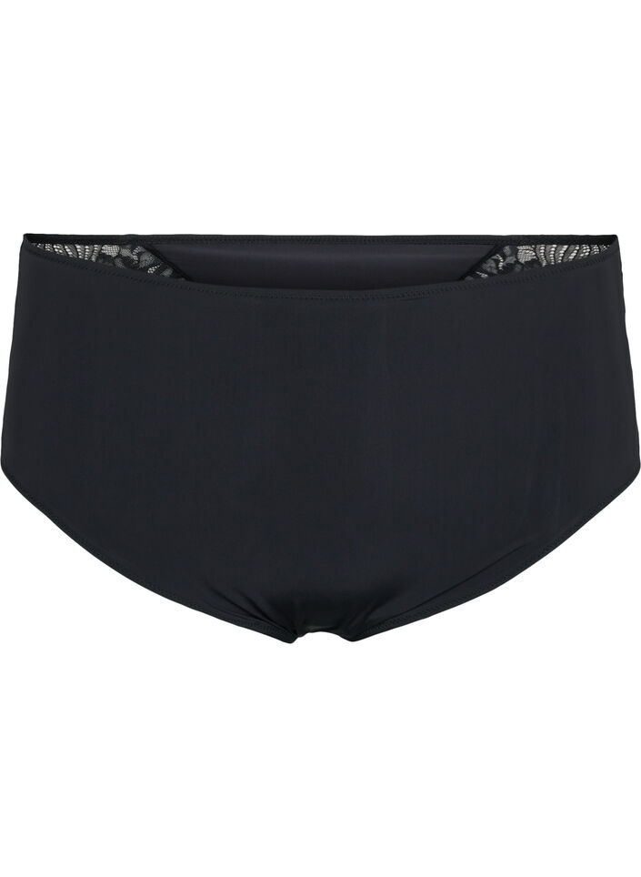 Support the breasts – Slip mit Spitze, Black, Packshot image number 0