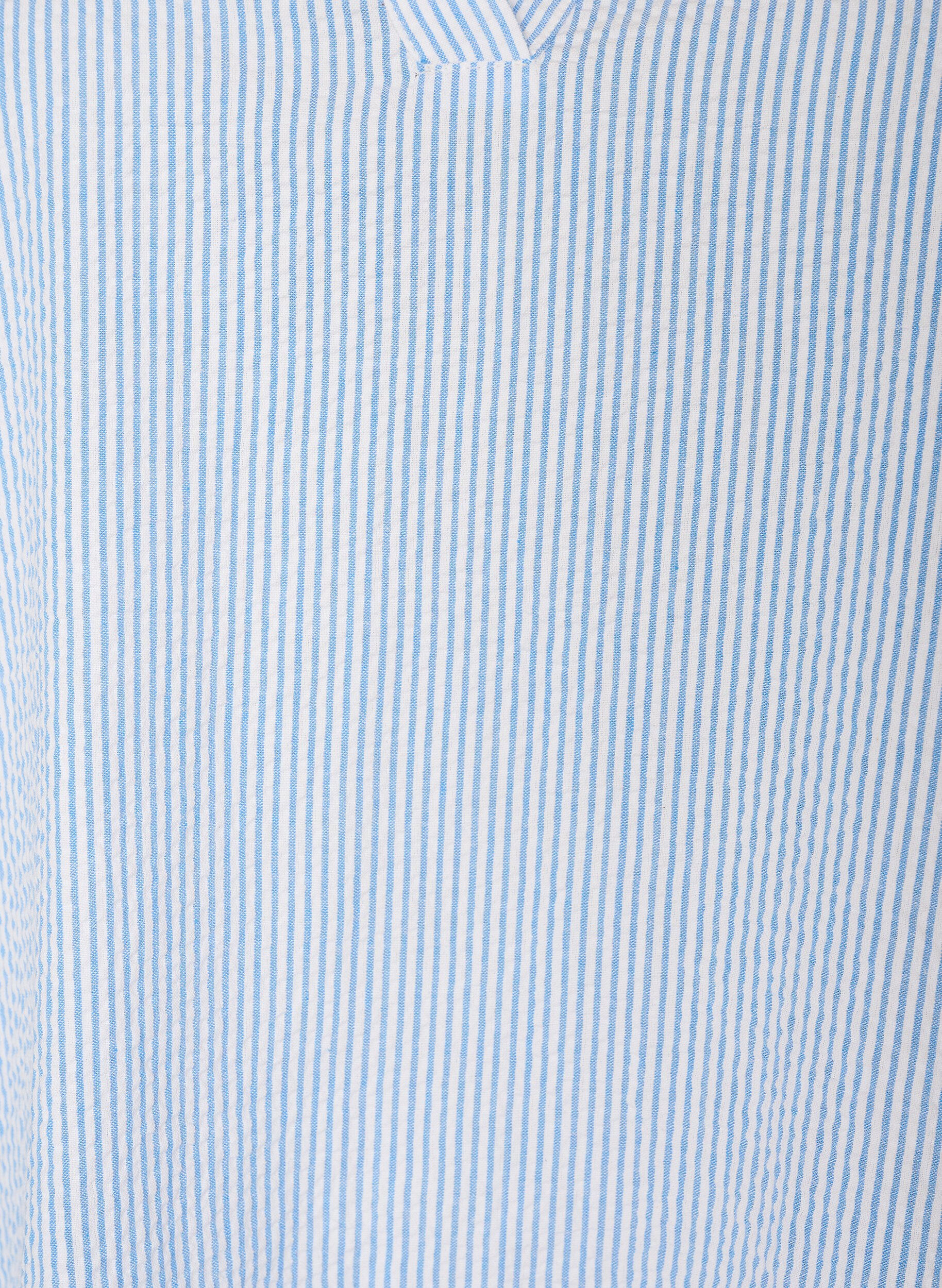 ZizziTunique en coton &agrave; rayures et avec volants, Bleu Clair, Packshot image number 2