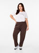 Hose mit gerader Passform, Braun, Model image number 0