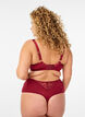 Hipster-String aus Mikrofaser mit Spitzendetails, Dunkles Bordeaux, Model image number 1