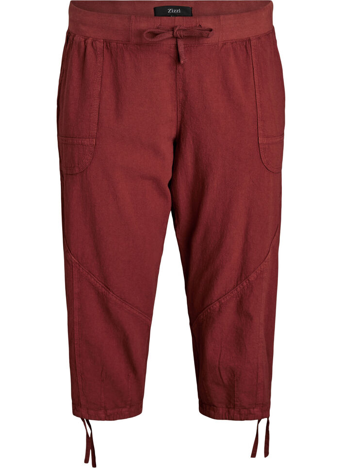 Capri-Hose aus Baumwolle, Rot, Packshot image number 0