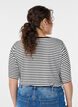 Gestreiftes T-Shirt aus TENCEL&trade; Lyocell, Wei&szlig;, Model image number 2