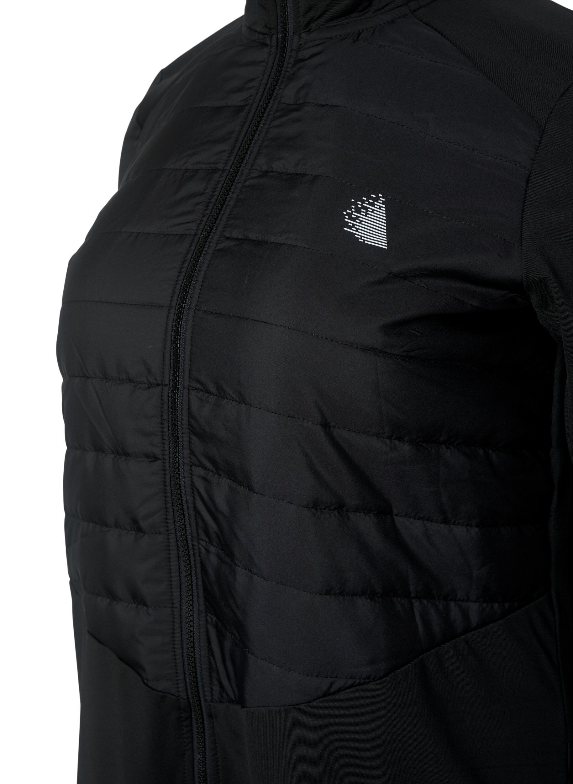 Zizzi Cardigan pour le sport avec rembourrage et fermeture &eacute;clair, Black, Packshot image number 2
