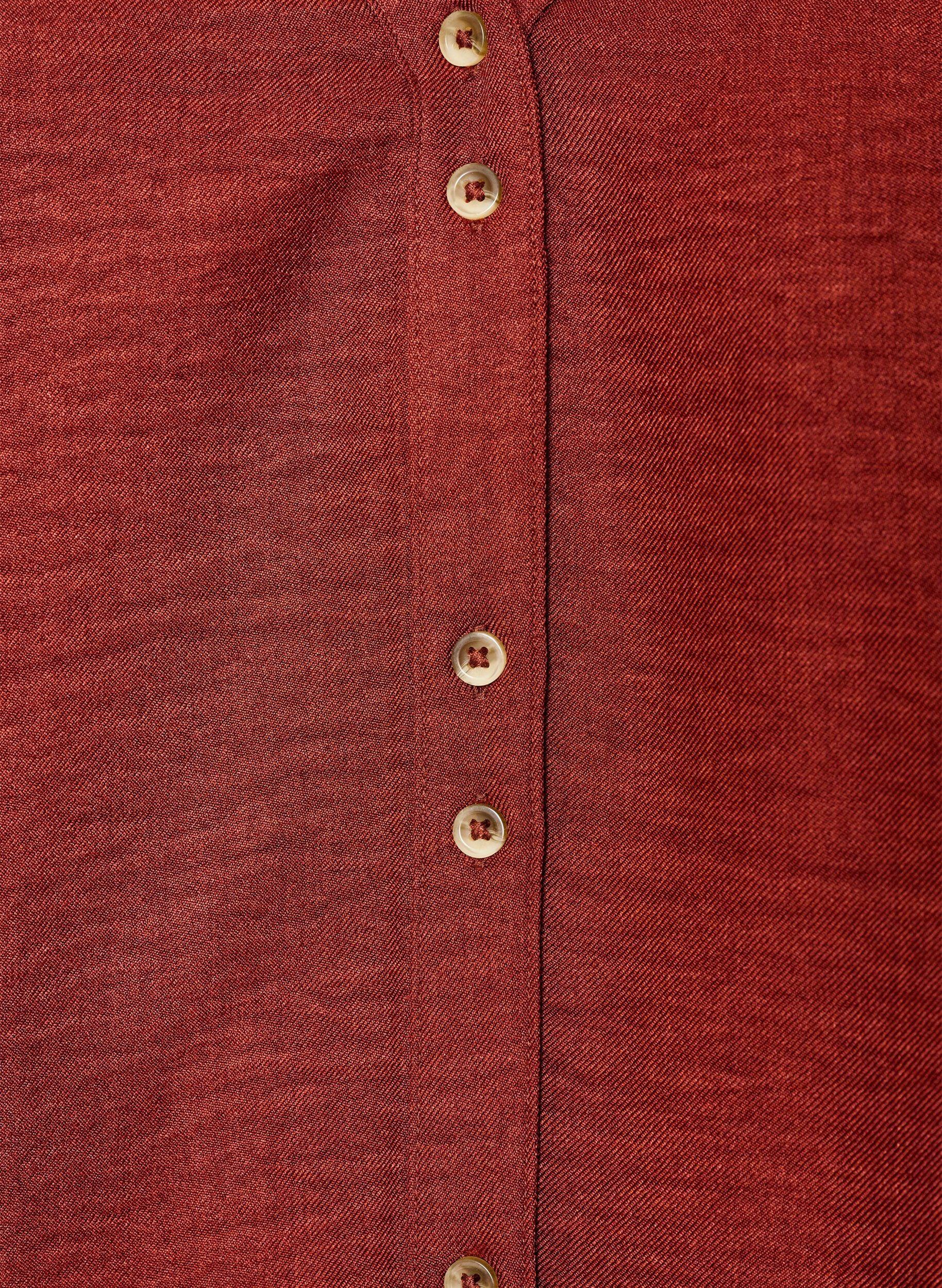 ZizziHemdbluse mit V-Ausschnitt und kurzen &Auml;rmeln, Rot, Packshot image number 2