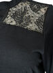 Jerseykleid mit Spitzendetails und mehrlagigem Rock, Schwarz, Packshot image number 3