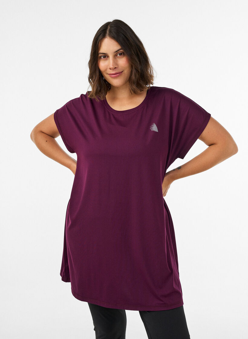T-shirt d'entra&icirc;nement long, Violet, Model image number 0